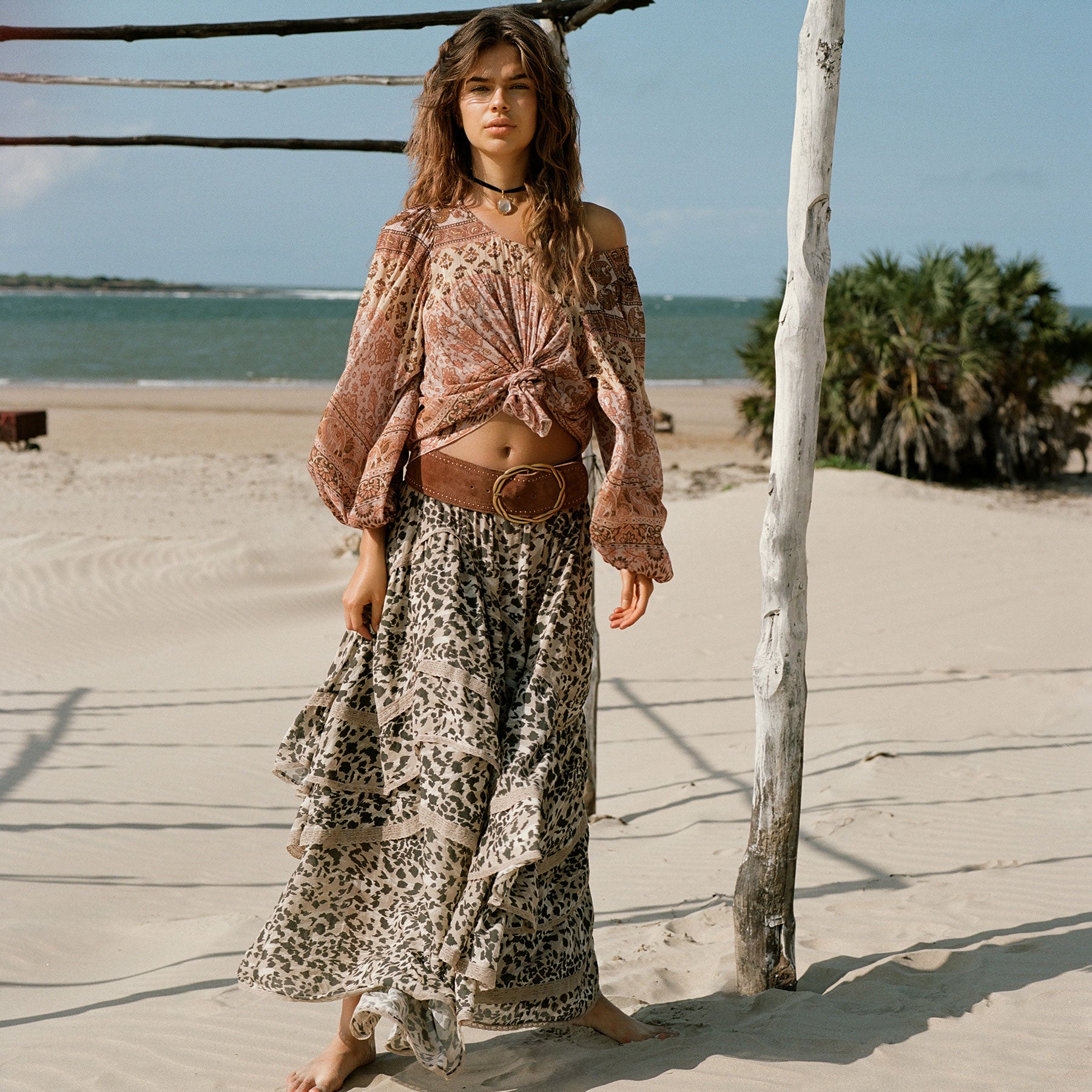 Ruffle maxi skirt uk sales