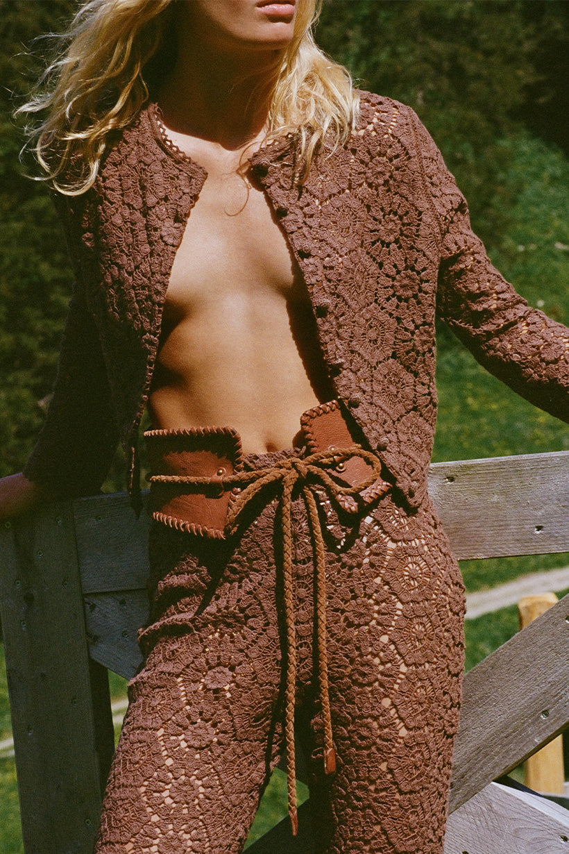 Helena Crochet Lace Long Sleeve Top