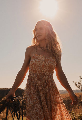 Sunwashed Strappy Midi Dress