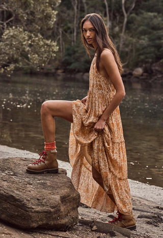 Sunwashed Strappy Midi Dress